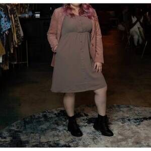 NEW MIKAROSE aria mini dress in brown